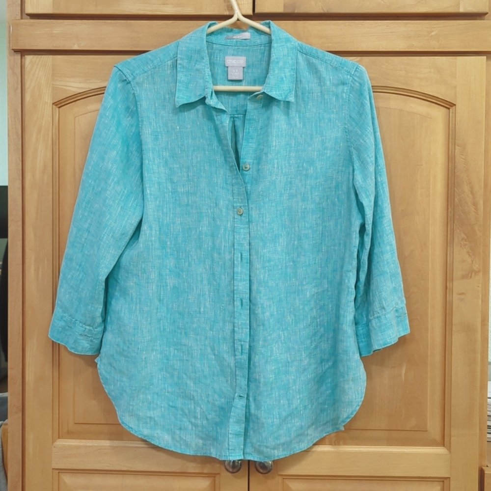 Chico 100% linen blouse
